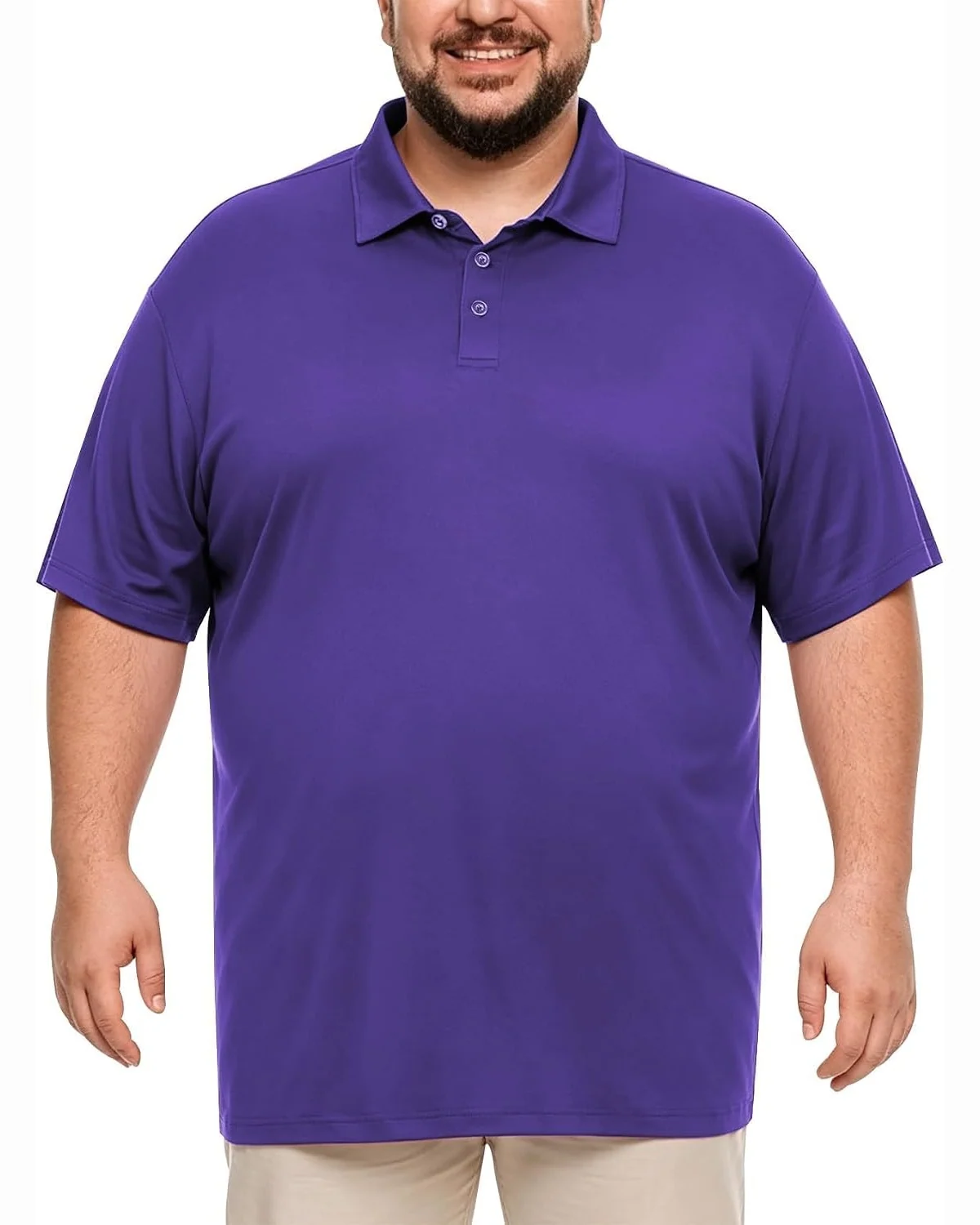 Big and Tall Polo in Purple, KECOLS
