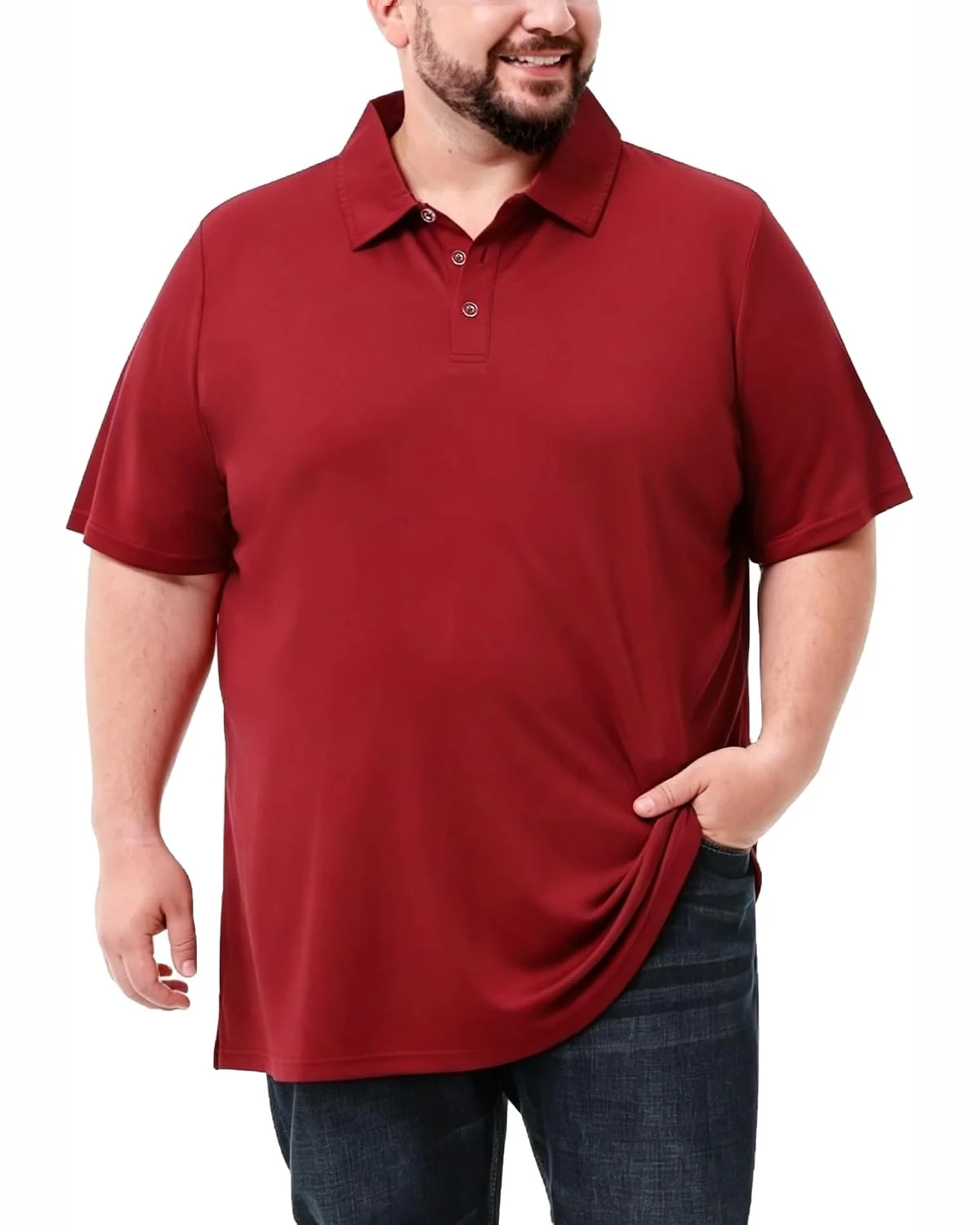 Big and Tall Polo in Wine, KECOLS
