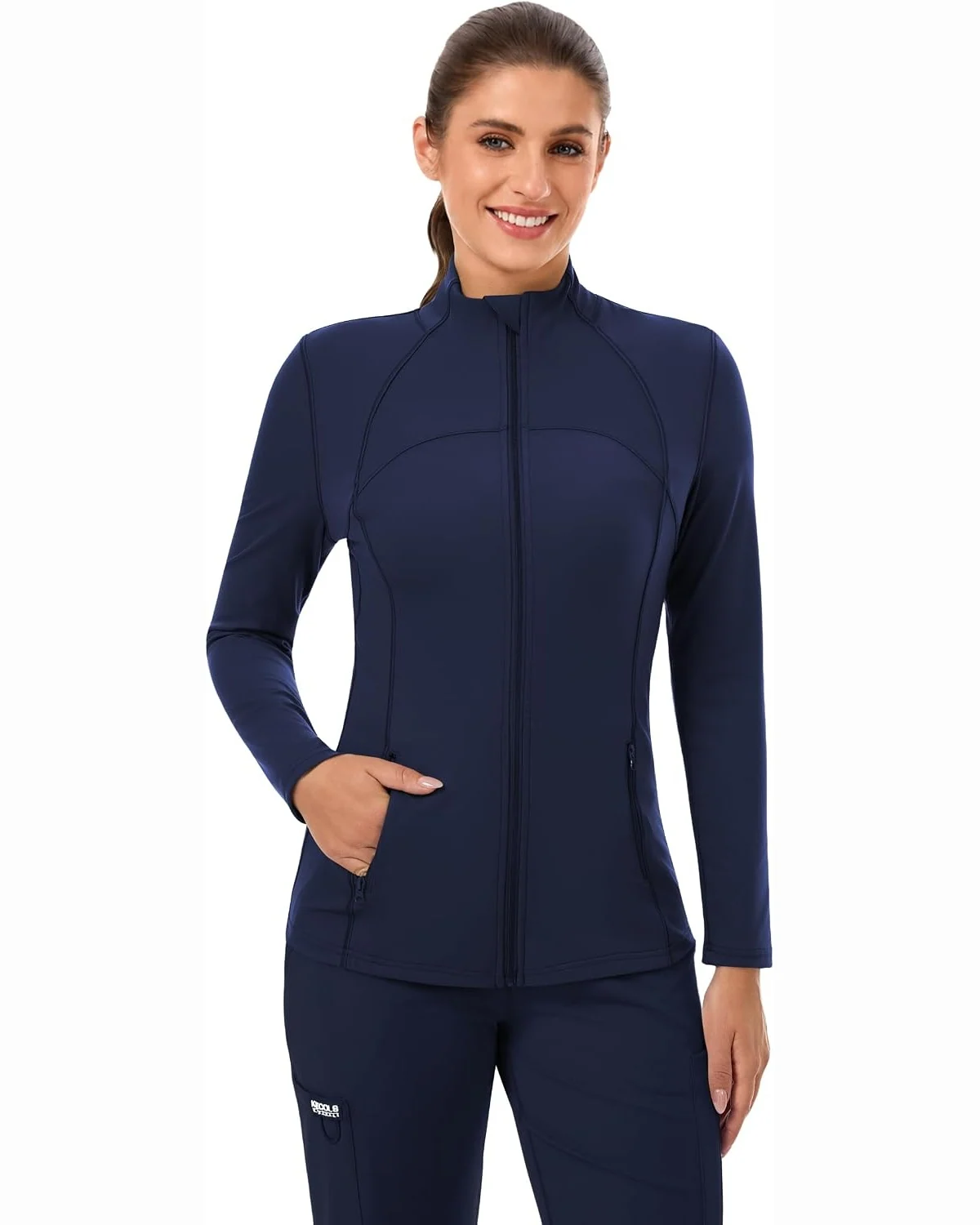 Lightweight Scrub Jacket in Navy, KECOLS