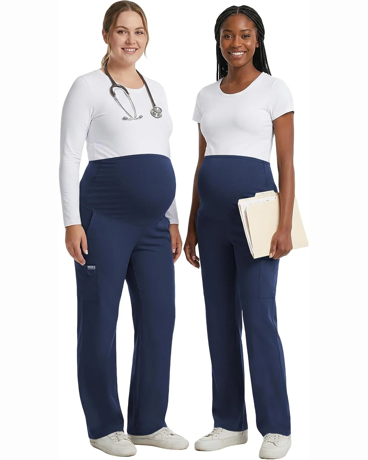 Maternity Scrub Pants in Navy, KECOLS