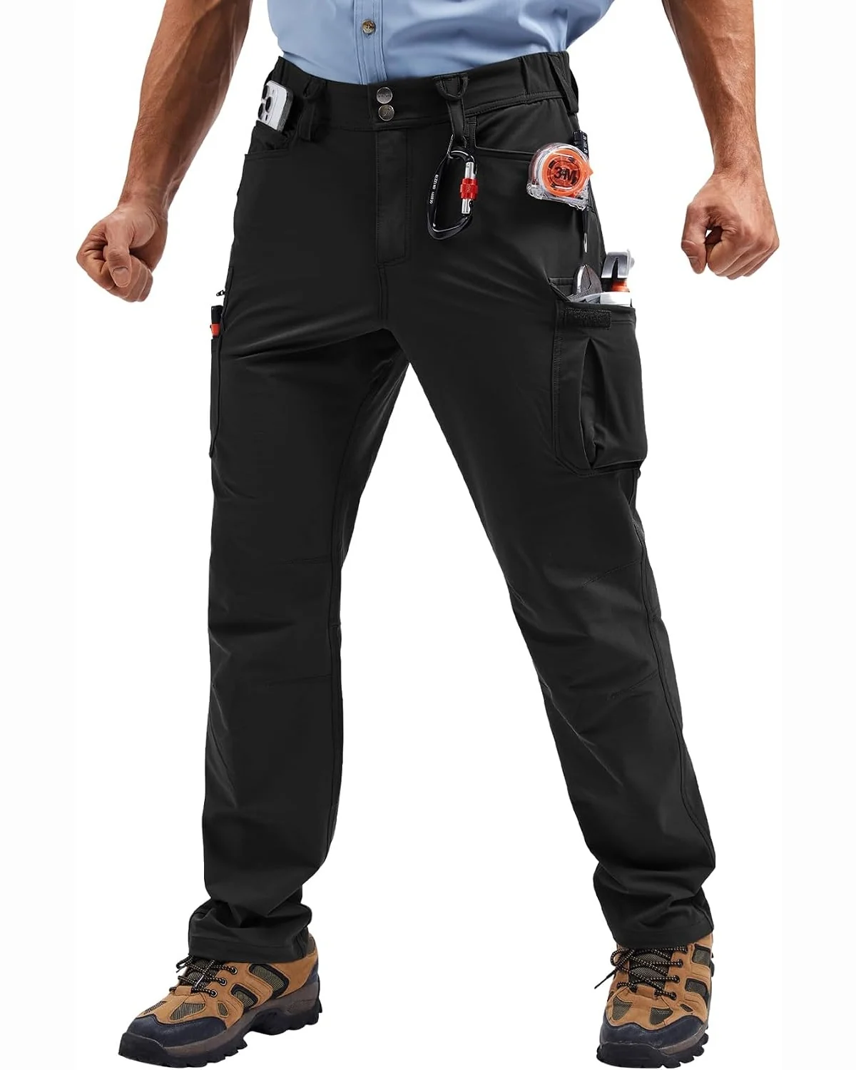 Technical Work Pants in Black, KECOLS