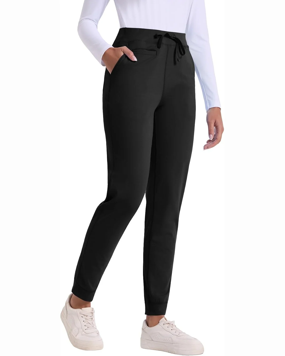 Jogger Scrub Pants in Black, KECOLS