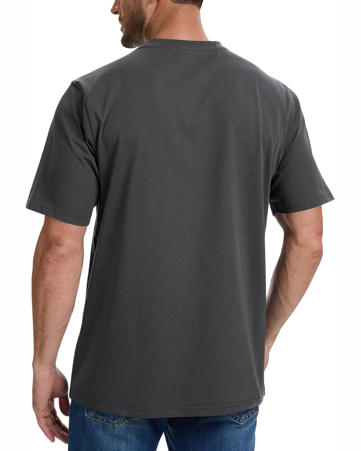 Heavyweight Pocket Tee in Dark Gray, KECOLS