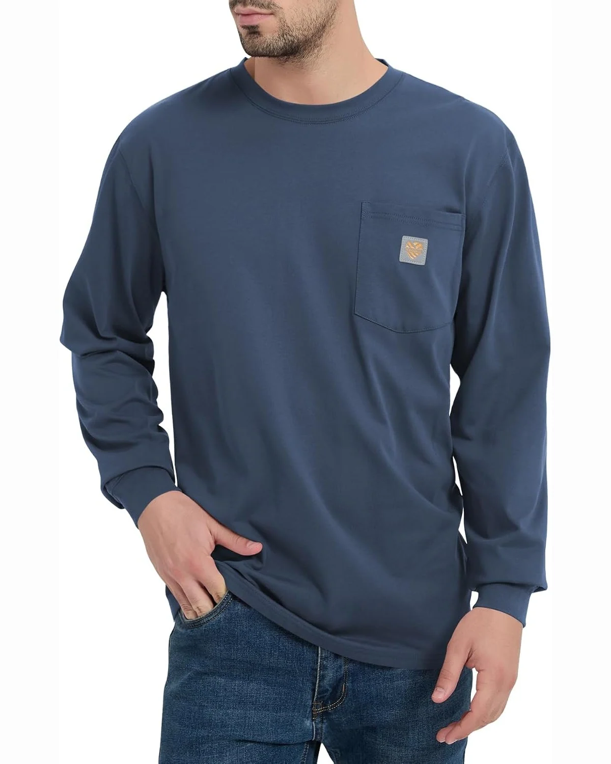 Long-Sleeve Work Tee in Lakeshore, KECOLS