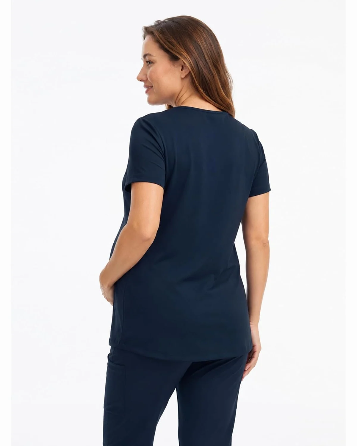 Maternity Scrub Top in Navy, KECOLS