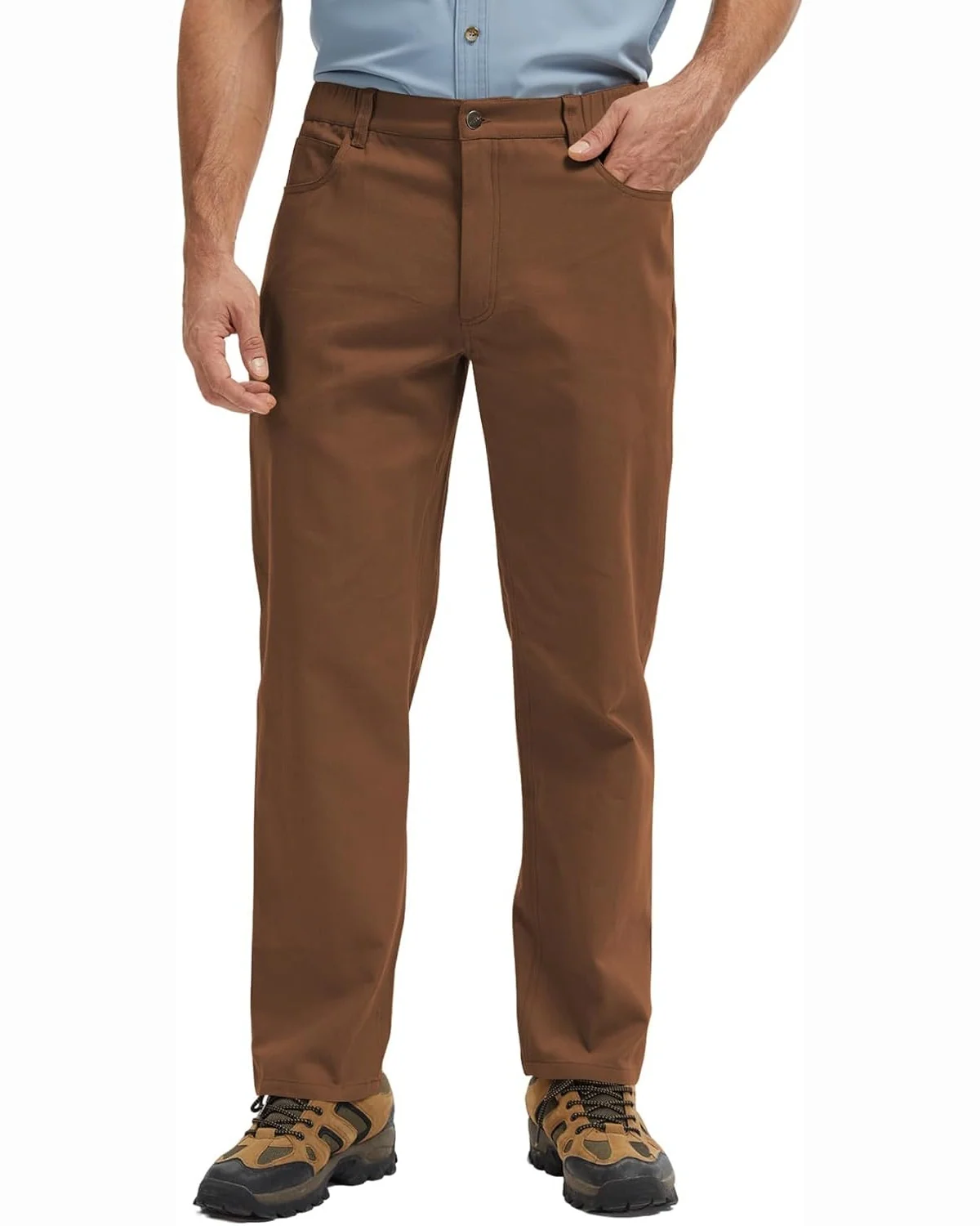 Canvas Work Pants in Sand Brown, KECOLS